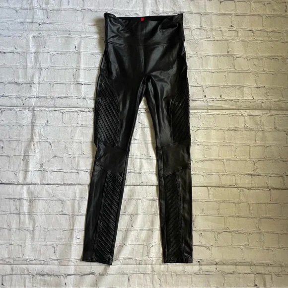 Spanx Black Faux Leather Leggings Bundle